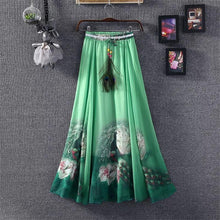 Load image into Gallery viewer, Print Floral Boho Style Long Skirt Huge Hem Chiffon Bohemian Skirt - 4
