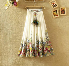 Load image into Gallery viewer, Print Floral Boho Style Long Skirt Huge Hem Chiffon Bohemian Skirt - 4
