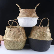 Load image into Gallery viewer, Wicker Storage Basket Flower Baskets Laundry Storage Decorative Basket Rattan Flower Pot Garden Planters Household Organizer
