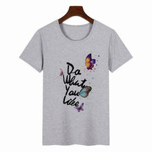 Load image into Gallery viewer, Women&#39;s Colorful Butterfly Print Short Sleeve T-shirt

