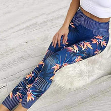 Load image into Gallery viewer, Yoga Pants Women&#39;s Fitness Sport Leggings Stripe Printing Elastic Gym Workout Tights S-XL Running Trousers Plus Size
