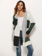 Load image into Gallery viewer, Color Matching Knitting Long Sleeves Cardigans Tops
