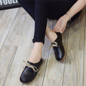 Pu Pure Color Casual Slip On Comfort Shoes For Women