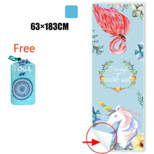 Load image into Gallery viewer, Sports Fitness Yoga Mat Spread Towel Silicone Anti-slip Printing Pad Portable Folding Widened Spread Towel Easy Take
