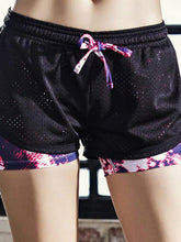 Load image into Gallery viewer, Running Shorts 2 In 1 Sexy Printed Shorts Black Yoga Women&#39;s Short For Female Dropship
