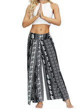 Load image into Gallery viewer, Ethnic style elegant split wide leg pants women loose fitness yoga pants-2
