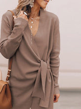 Load image into Gallery viewer, Casual Solid Color V-Neck Long Sleeves Outwear
