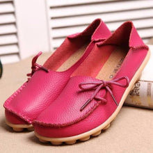 Load image into Gallery viewer, Big Size Pure Color Slip On Lace Up Soft Sole Comfortable Flat Loafers
