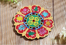 Load image into Gallery viewer, Tibetan Tea Ceremony Home Decoration Ornaments Eight Auspicious Lotus Flower Cup Mats Dining Table Anti Scald Mats
