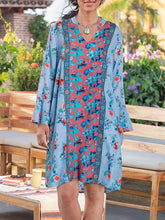 Load image into Gallery viewer, Bohemian Women&#39;s V-neck Print Dress
