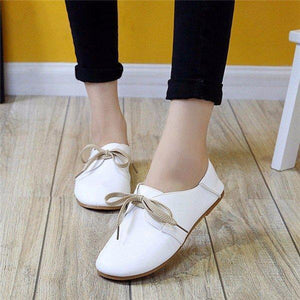 Pu Pure Color Casual Slip On Comfort Shoes For Women