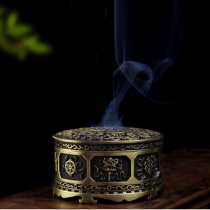 All-metal cloisonne enamel Tibetan incense burner
