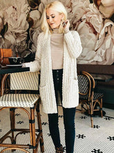 Load image into Gallery viewer, Solid Color Long Sleeve Open Front Chunky Cardigan Sweater
