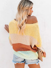 Load image into Gallery viewer, Knitting Sweet Four-color Mosaic Sweater
