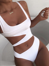 Load image into Gallery viewer, Sexy Cross Bandage One Piece Hollow Out Swimsuit

