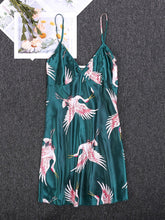Load image into Gallery viewer, Pajamas silk pajamas women&#39;s summer crane sexy suspender nightdress home clothes
