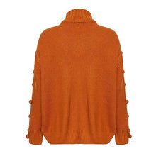Load image into Gallery viewer, Solid Color Turtleneck Knitted Pullover Sweater
