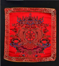 Load image into Gallery viewer, Tibetan Style Cloth Mat Embroidered with Eight Auspicious Crosses, Diamond Pestle, Bell Pestle, Tablecloth
