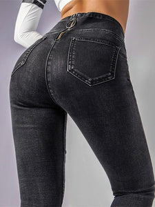 Women Gothic Sexy Hight Waist Jeans Pants
