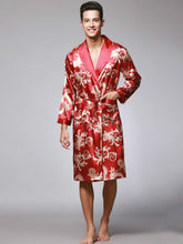 Load image into Gallery viewer, Silk summer men's nightgown bathrobe
