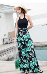 Casual Bohemian Beach High Waist Wide Leg Pants