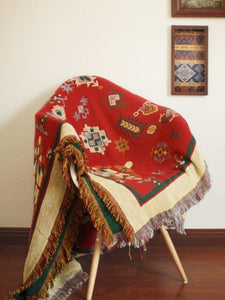 Bohemian Cotton Multi-functional Sofa Blanket Tapestry