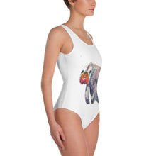 Load image into Gallery viewer, Colorful Manatee Print One-Piece Swimsuit
