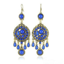 Load image into Gallery viewer, Ethnic Colorful Stone Big Gypsy Drop Fashion Bohemian Vintage Earrings
