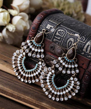 Load image into Gallery viewer, Bohemia Rhinestone &amp; Resins Beads Large Dangling Earrings Jewelry
