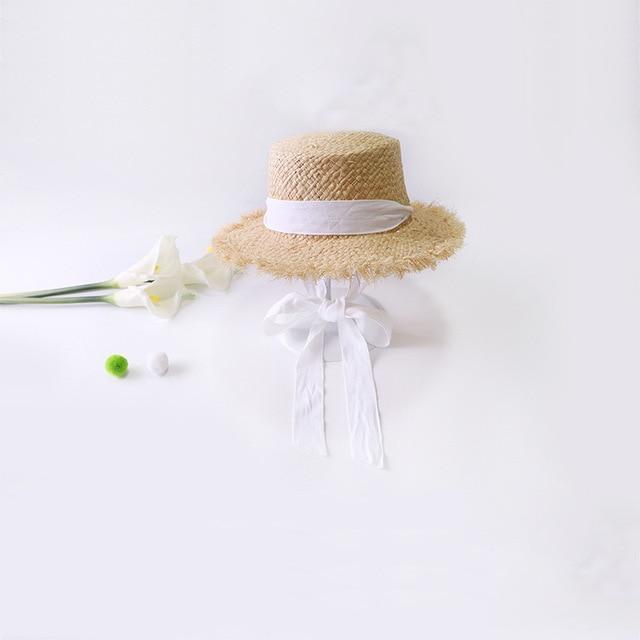 Handmade Weave Raffia Sun Hats For Women Summer Women Outdoors Sunshade Straw Hat Beach Hat Foldable Hat