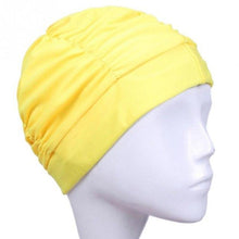 Load image into Gallery viewer, Solid Color Elastic Swimming Hat Summer Beach Bathing Swimcap Ladies Turban Swim Cap
