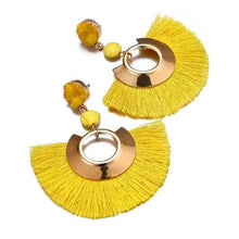 Load image into Gallery viewer, Bohemian Big Tassel Drop Women Fringe Handmade Brincos Statement Fashion Woman Earrings
