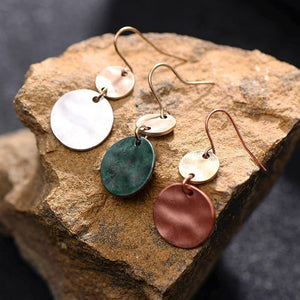 Simple Style Retro Round Drop Ethnic Pendant Fashion Coin Dangle Earring