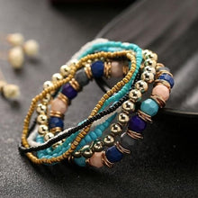 Load image into Gallery viewer, 7 Pcs Set Four Seasons Bohemian Multi-layer Beaded Jewelry Elastic Bracelet
