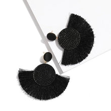 Load image into Gallery viewer, Fashion Bohemian Round Tassel Female Water Dangle Handmade Brincos Statement Earrings
