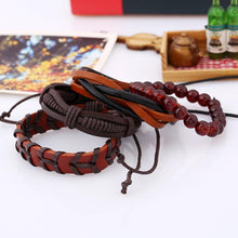 Load image into Gallery viewer, Retro Set Bracelet DIY Braided Rope Leather Bracelets
