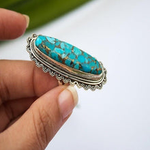 Load image into Gallery viewer, Vintage Look Tibet Alloy Antique Plated Personality Green Ring
