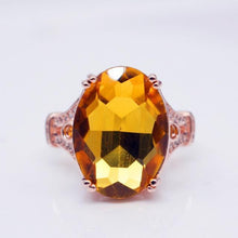 Load image into Gallery viewer, Fashion Engagement Marriage Goose Egg Zircon Gold Color Ring
