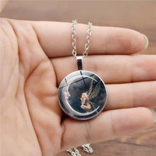 Load image into Gallery viewer, Moon Angel time necklace retro alloy pendant necklace sweater chain ornaments
