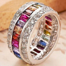 Load image into Gallery viewer, Colorful Crystal Stone Women Fashion Jewelry Accessories Circle Ring
