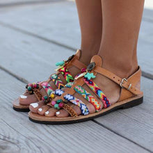 Load image into Gallery viewer, Fashion Summer Women Colorful Bohemian Fish Star Gladiator Roman Flat Sandals
