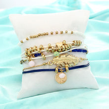 Load image into Gallery viewer, Ethnic Style Creative Alloy Rice Beads Love Leaves Feathers Multi-Layer Bracelet Cord Woven Bracelet Set Of 5
