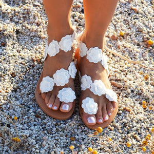 Summer Rome Beach Flat Bottom Sandals Shoes